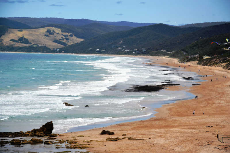 Sand and shoreline of Marengo Beach.