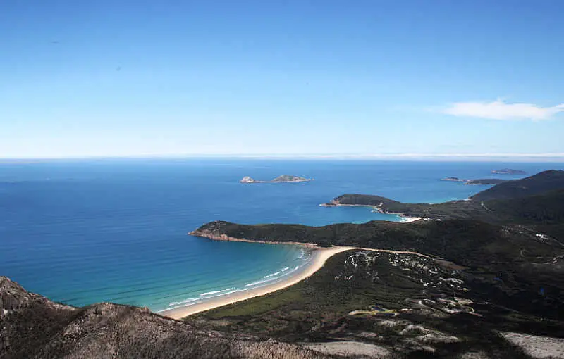 One of the most popular things to do in Wilsons Prom is to climb Mount Oberon for this view of the ocean and coastline