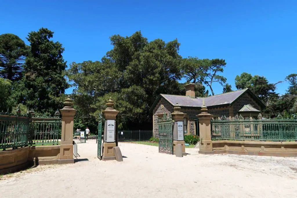 Entrance and Gatehouse at Werribee Park Mansion in Victoria.