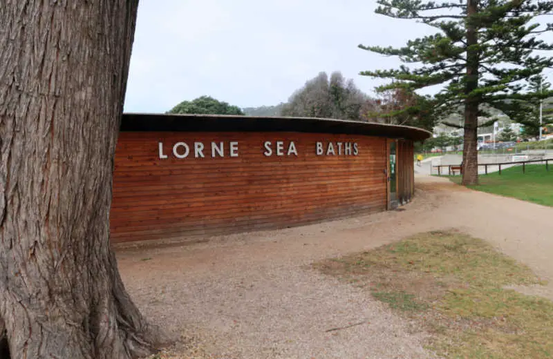 The sea baths in Lorne Victoria.