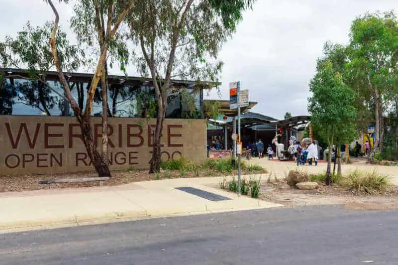 Entrance to Werribee Open Range Zoo one of the best things to do in Werribee.