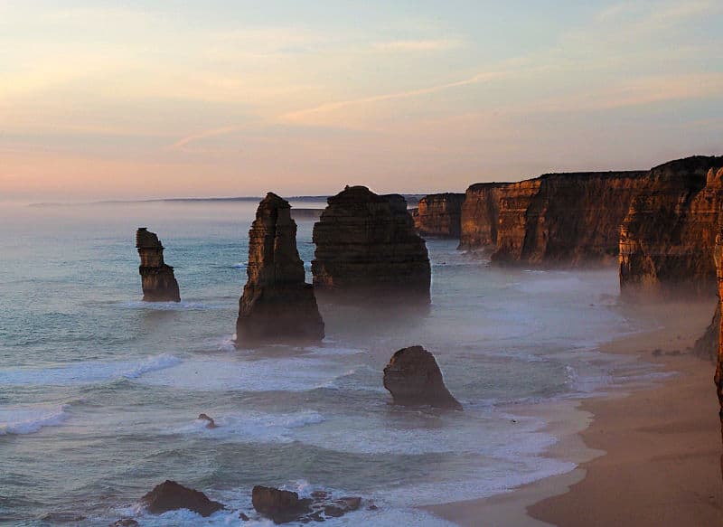 Twelve Apostles at sunset one of the top things to do in Port Campbell.