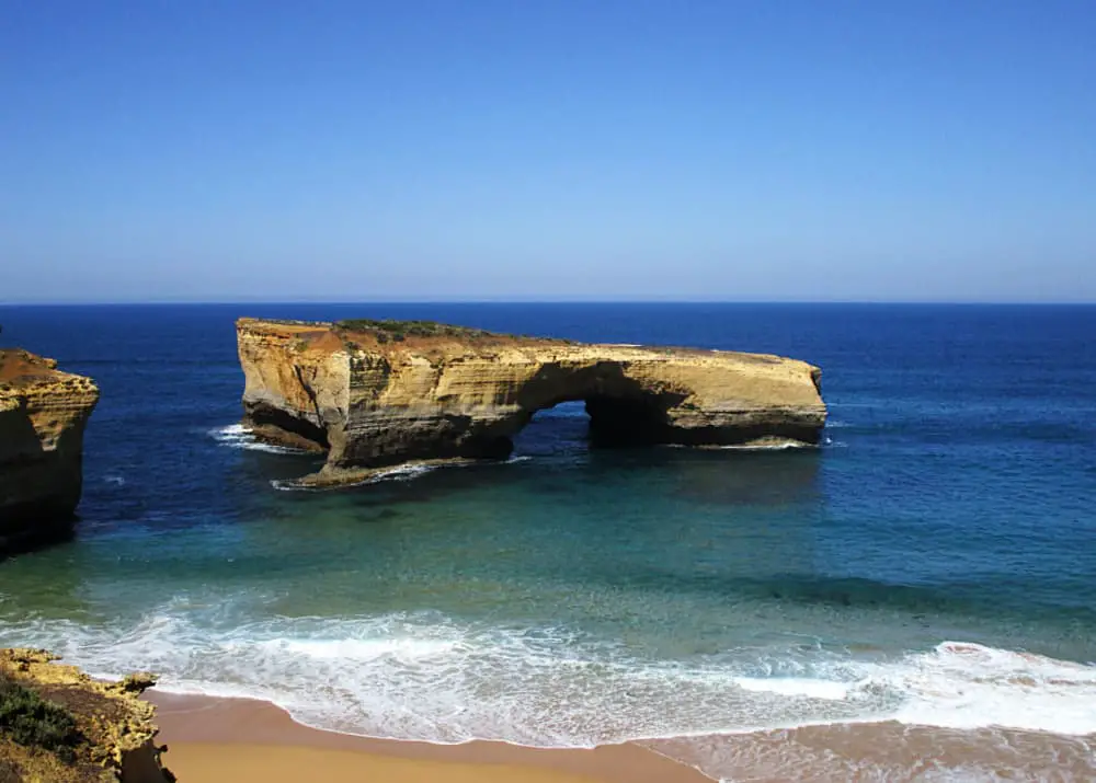London Bridge on the Great Ocean Road at Port Campbell in Victoria Australia.