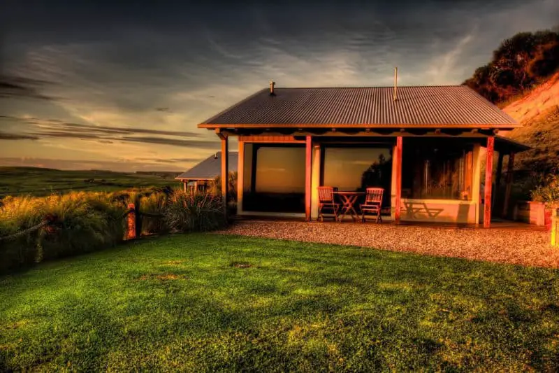 Sunset view of Anchors Port Campbell luxury accommodation.