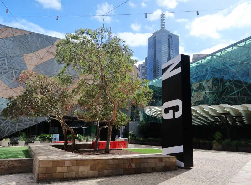 National Gallery of Victoria in Federation Square Melbourne.