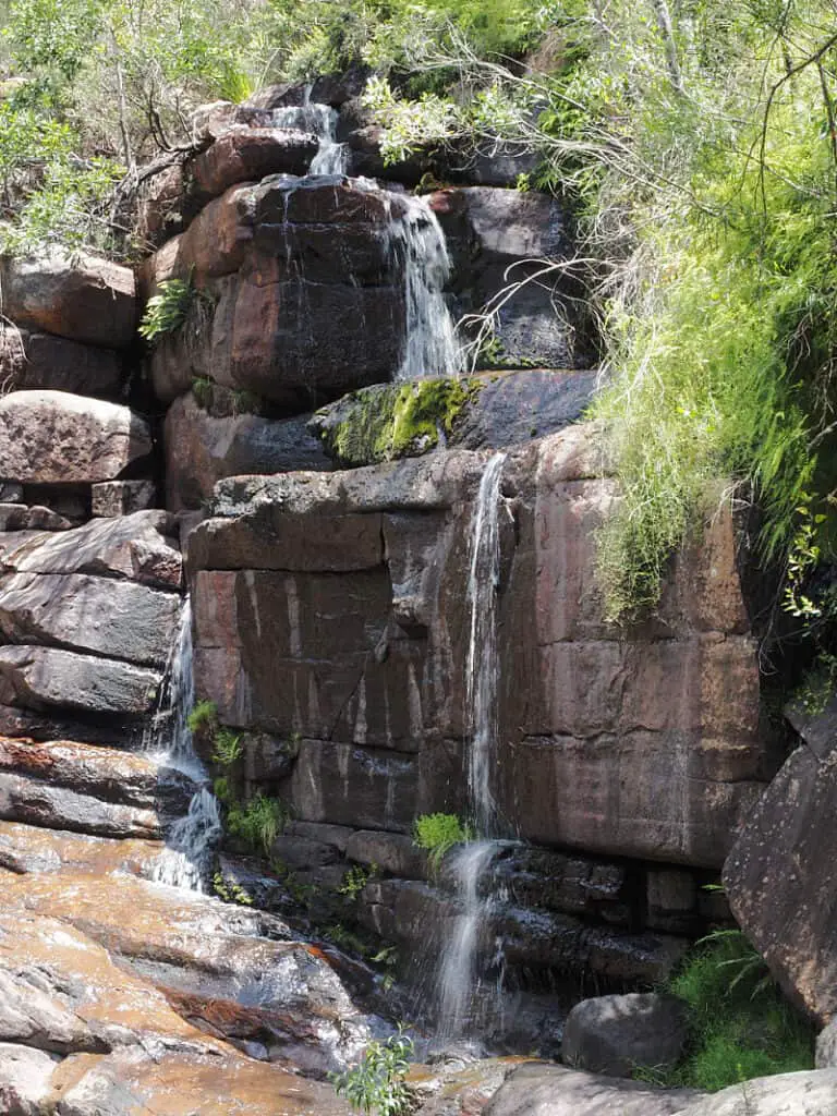 Splitters Falls in summer with a small flow. It's still a pretty waterfall in the Grampians Victoria.