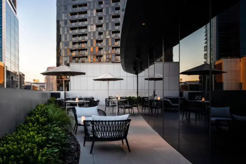 Al Fresco dining at Marriot Docklands Hotel Melbourne Victoria.