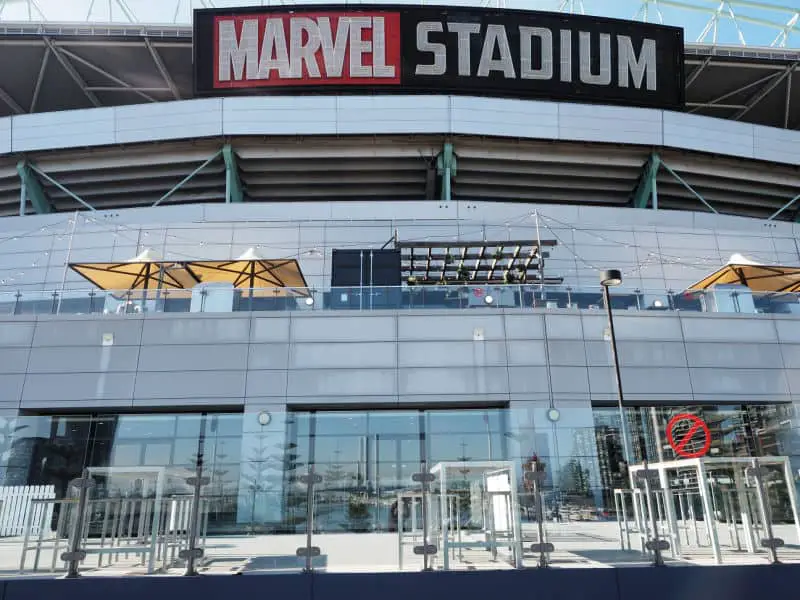 Marvel Stadium at the Docklands in Melbourne.