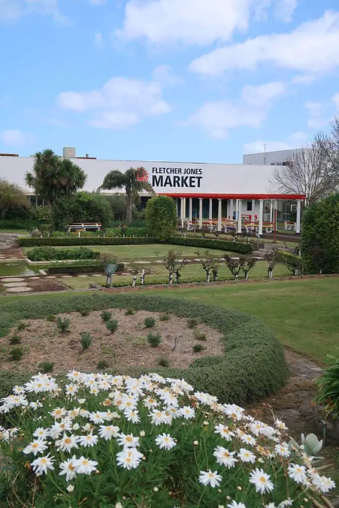 Entrance to Fletcher Jones Market surrounded by a beautiful garden. One of the more popular Warrnambool Markets.